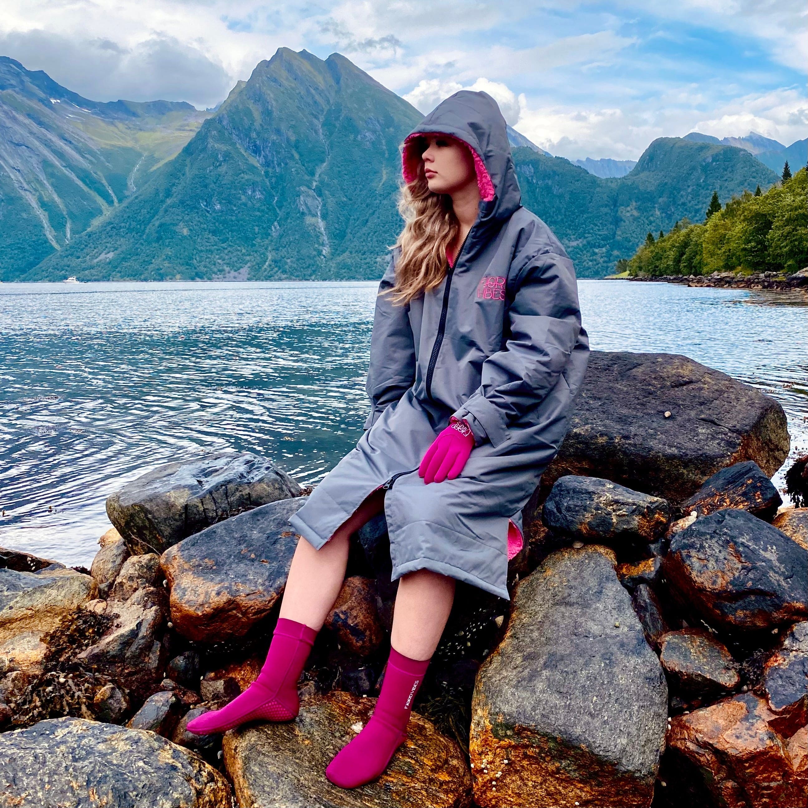 Salty but Sweet™ Polar FjordRobe ECO, Lavendel surf-robe - DoUdare