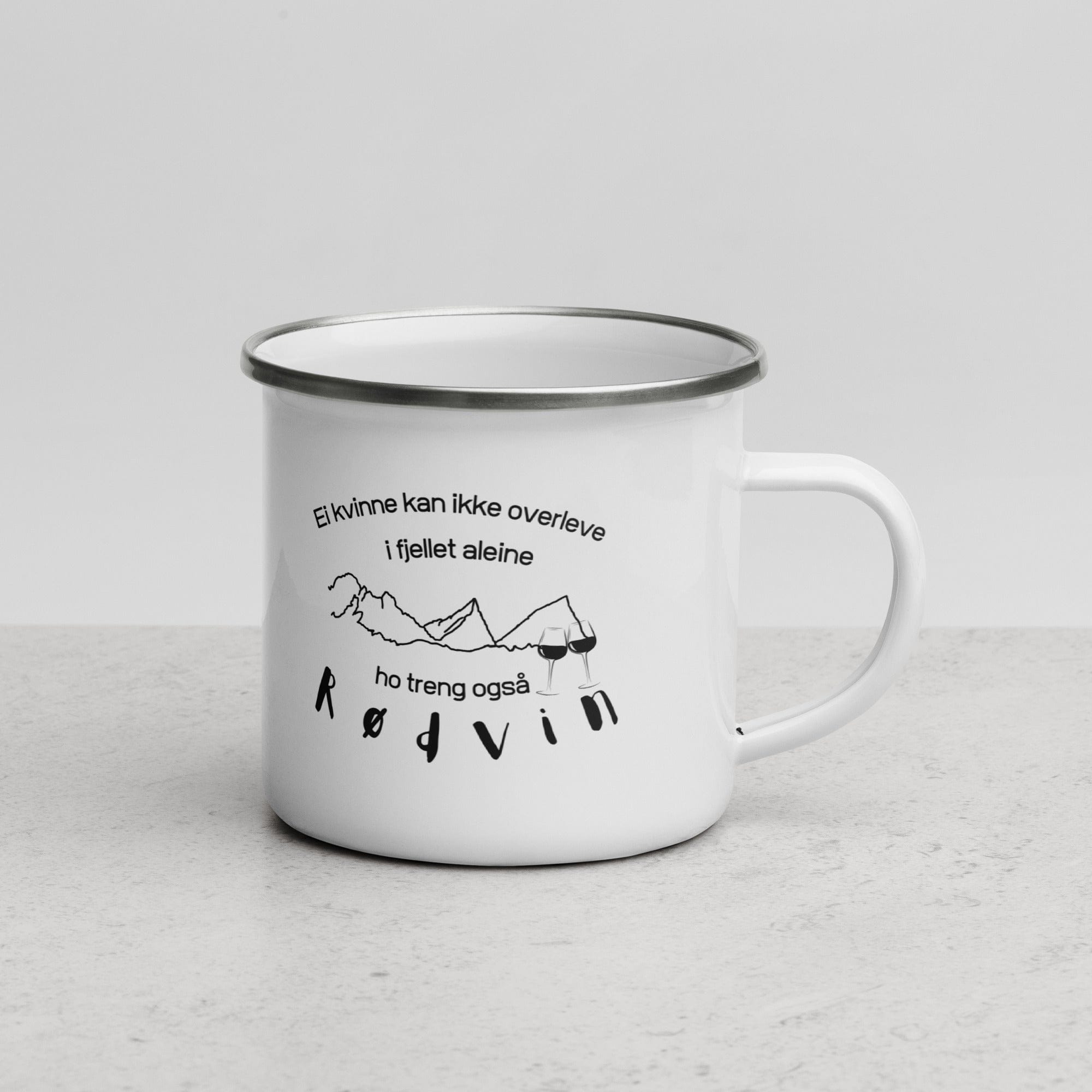 Ei kvinne kan ikke overleve i fjellet åleine, ho treng også bobler turkopp i emalje