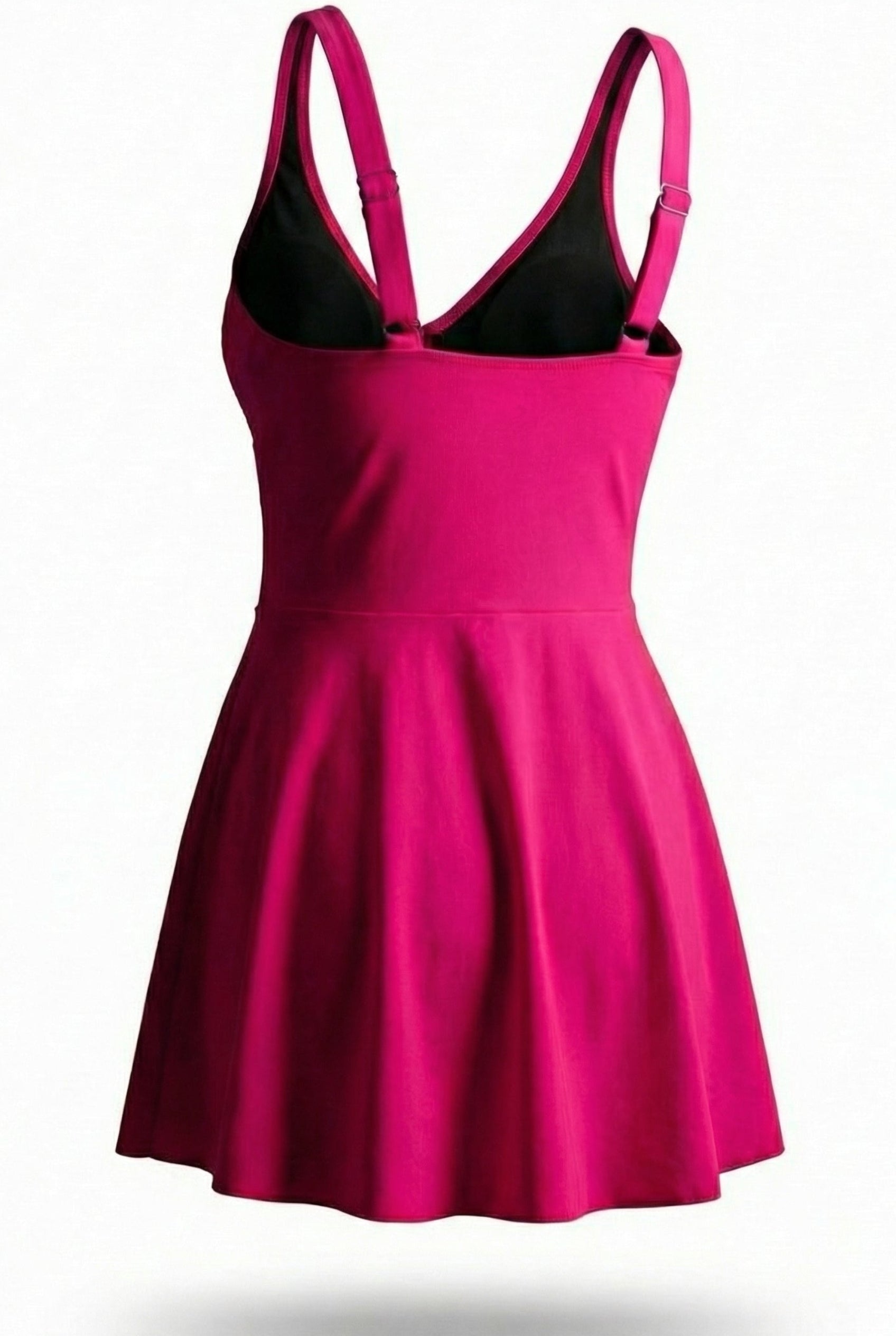 Rosa marilyn badekjole fra fjordvibes - DoUdare flytende ghost-modell av kjolen sett bakenfra