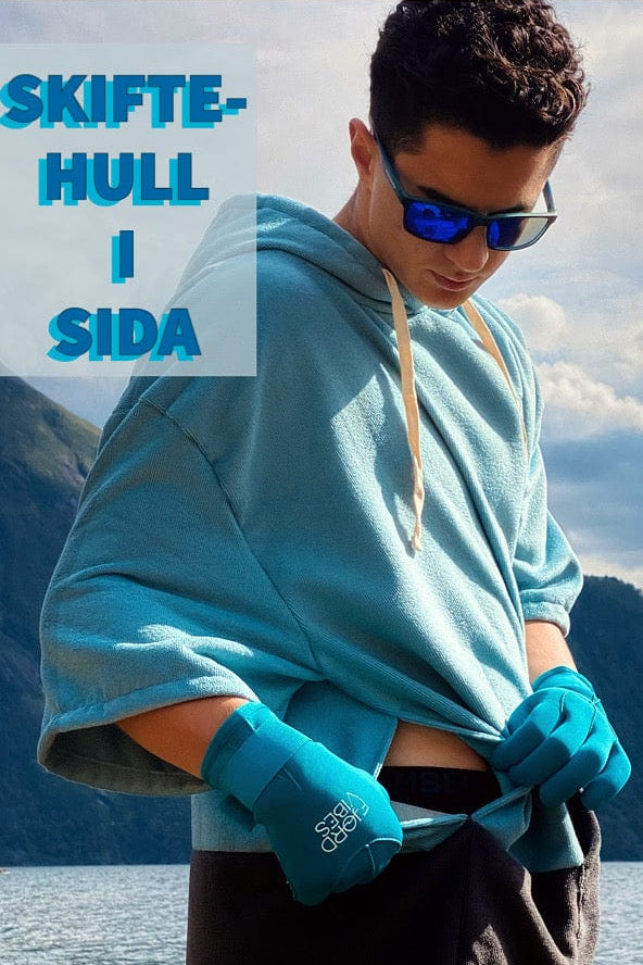 Poncho til isbading Salty but Sweet™ FjordRobe skifteponcho i miljøvennlig microfiber, FjordVibes Lavendel - DoUdare