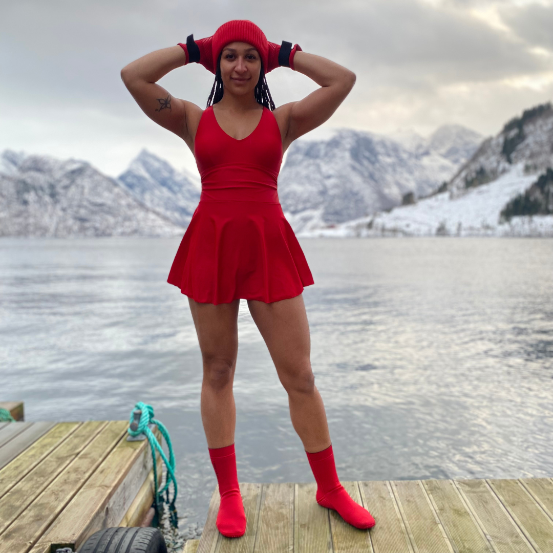 Bringebær-røde neopren sokker - DoUdare