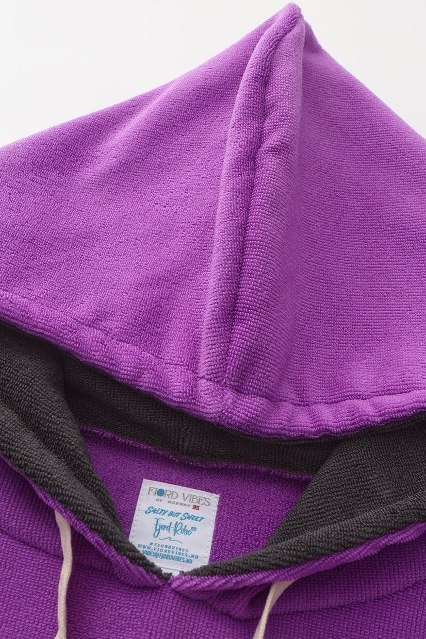 Poncho til isbading Salty but Sweet™ FjordRobe skifteponcho i miljøvennlig microfiber, FjordVibes Lavendel - DoUdare