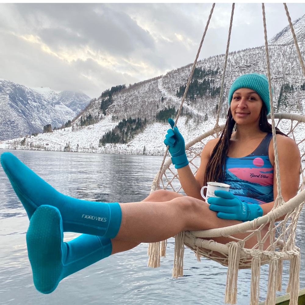 Glacier blå neoprenhansker - DoUdare